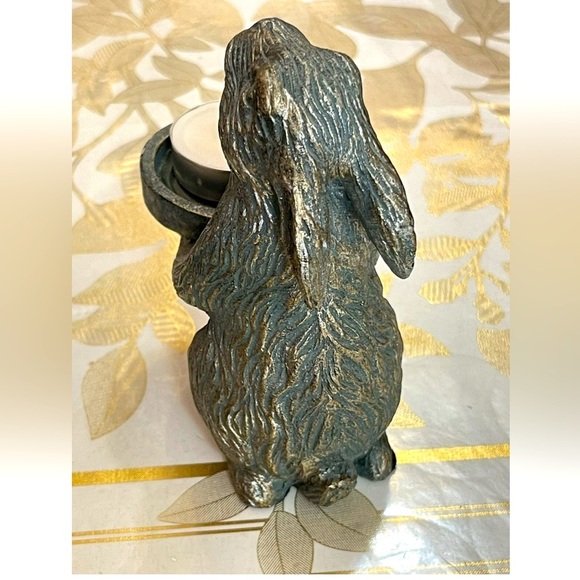 VTG Pier 1 Spring Easter Bunny Tea Light Holder/candlelight Standing 5” - Picture 5 of 5